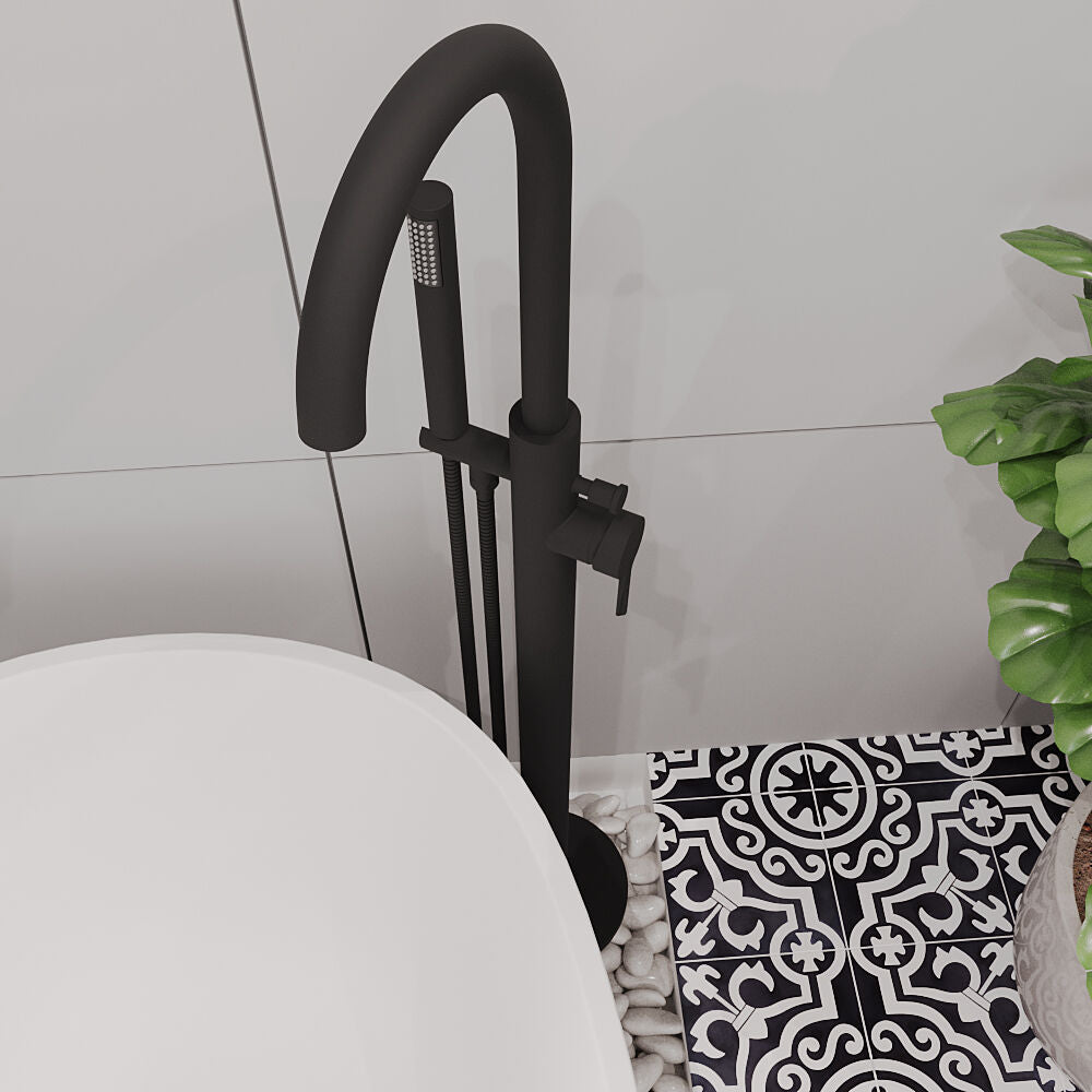 [BTCN421X] Levedale Floor Standing Bath Shower Mixer Tap with Shower Kit - Choice of Colour - Lifestyle 2