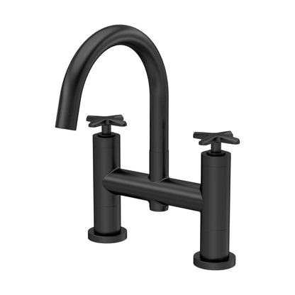[BTCN453X] Levedale Deck Mounted Bath Filler Tap with Crosshead Handles - Choice of Finish - Cutout
