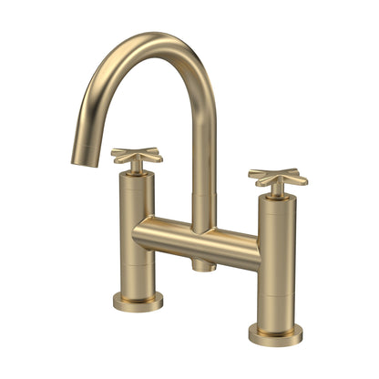 [BTCN853X] Levedale Deck Mounted Bath Filler Tap with Crosshead Handles - Choice of Finish - Cutout