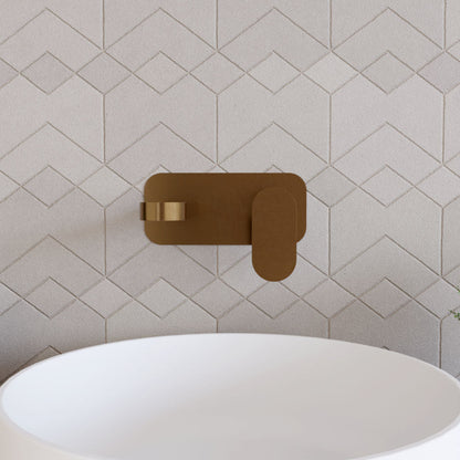 [BTCU1528] Enville Round Wall Mount 2 Tap Hole Basin Mixer Tap & Back Plate - Choice of Finish - Lifestyle 1