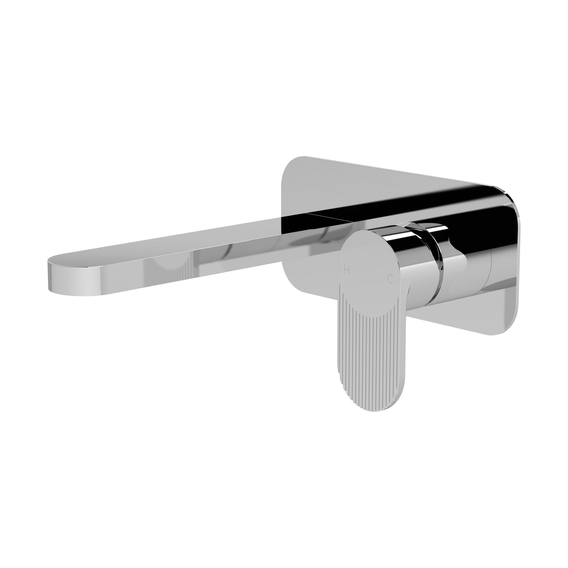 [BTCU328F] Fluted 2TH W/M Basin Mixer with Plate - Cutout