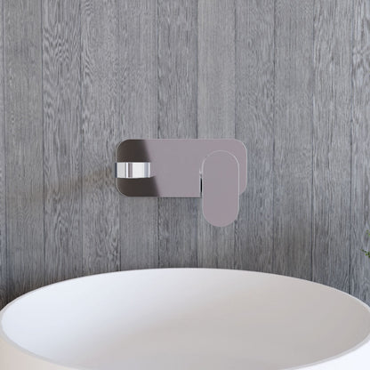 [BTCU328] Enville Round Wall Mount 2 Tap Hole Basin Mixer Tap & Back Plate - Choice of Finish - Lifestyle 1