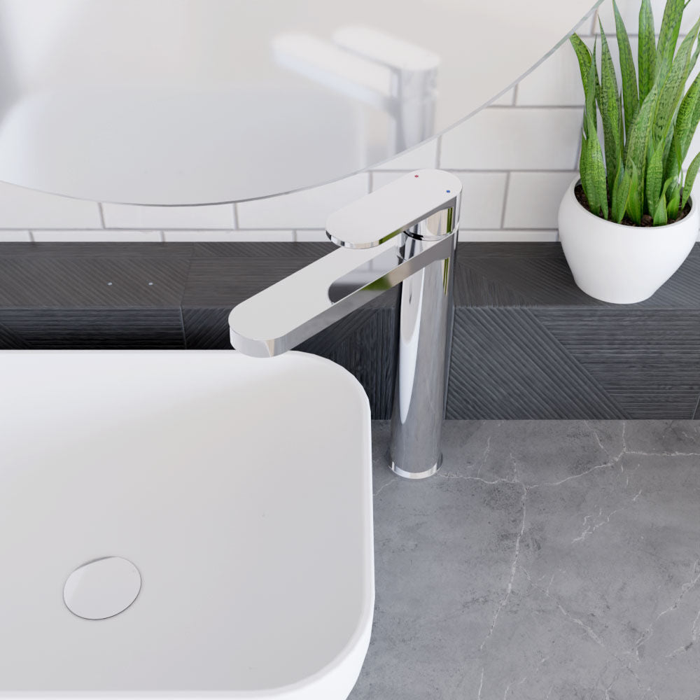 [BTCU370] Enville Round High Rise Mono Basin Mixer Tap - 290 x 57 x 187mm - Choice of Finish - Lifestyle 2