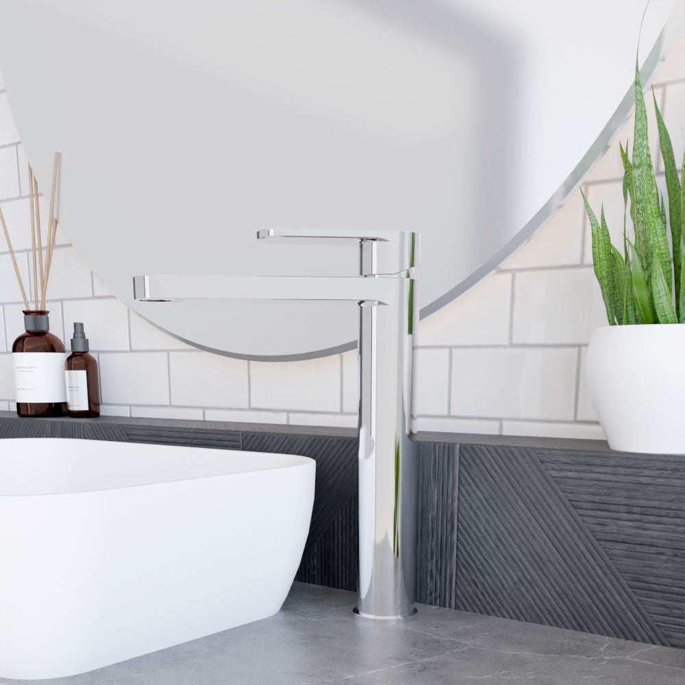 [BTCU370] Enville Round High Rise Mono Basin Mixer Tap - 290 x 57 x 187mm - Choice of Finish - Lifestyle 3