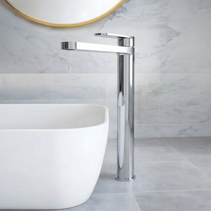 [BTCU370] Enville Round High Rise Mono Basin Mixer Tap - 290 x 57 x 187mm - Choice of Finish - Silo