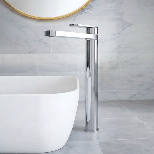 [BTCU370] Enville Round High Rise Mono Basin Mixer Tap - 290 x 57 x 187mm - Choice of Finish - Silo