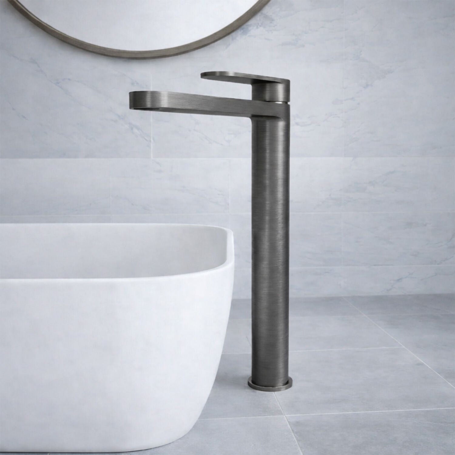 [BTCU770] Enville Round High Rise Mono Basin Mixer Tap - 290 x 57 x 187mm - Choice of Finish - Silo