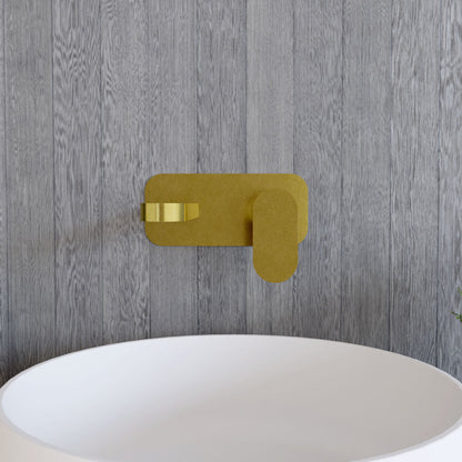 [BTCU828] Enville Round Wall Mount 2 Tap Hole Basin Mixer Tap & Back Plate - Choice of Finish - Lifestyle 1