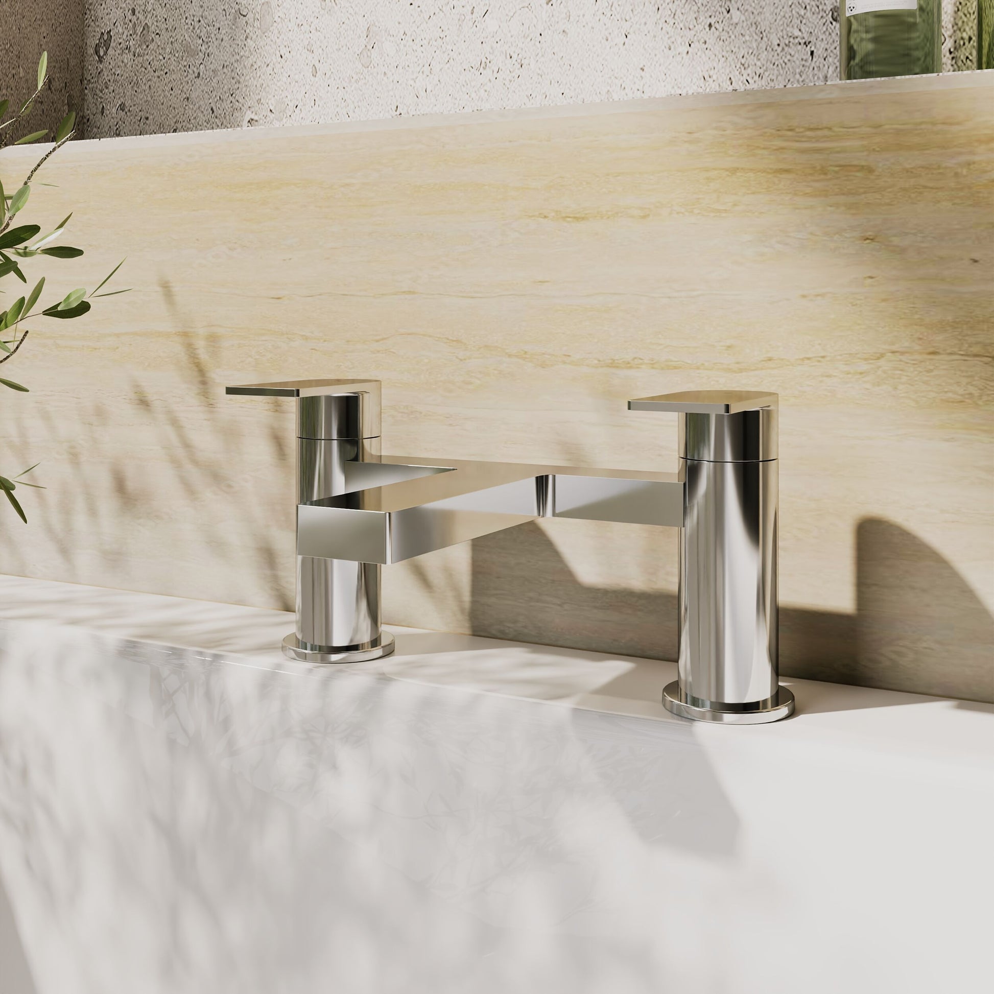[BTD303] Contemporary Deck Mounted Bath Filler Tap - Chrome - Balterley - Lifestyle 1