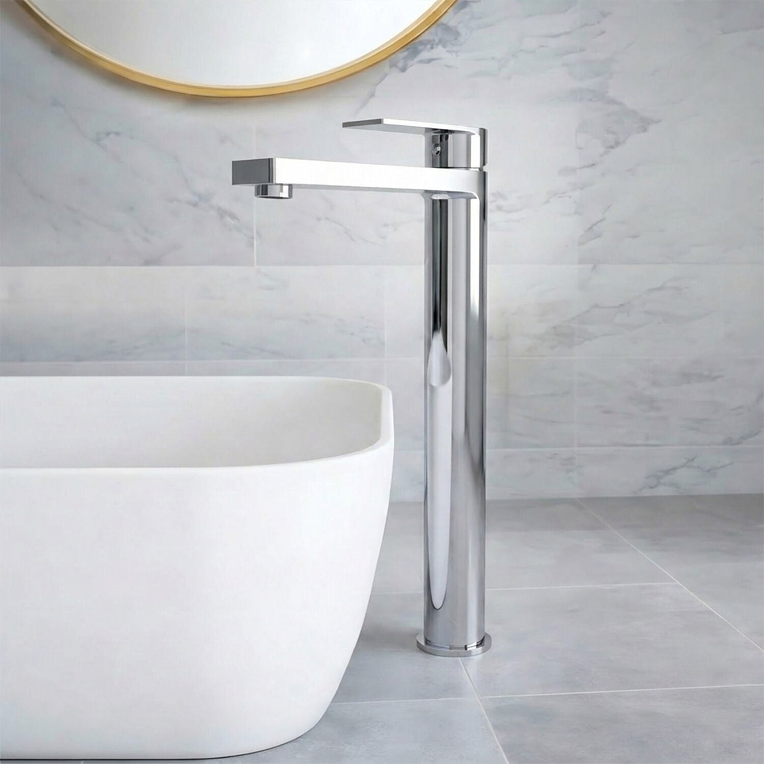 [BTD370] Ranton Contemporary Tall Mono Basin Mixer Tap, Choice of Colour - Silo