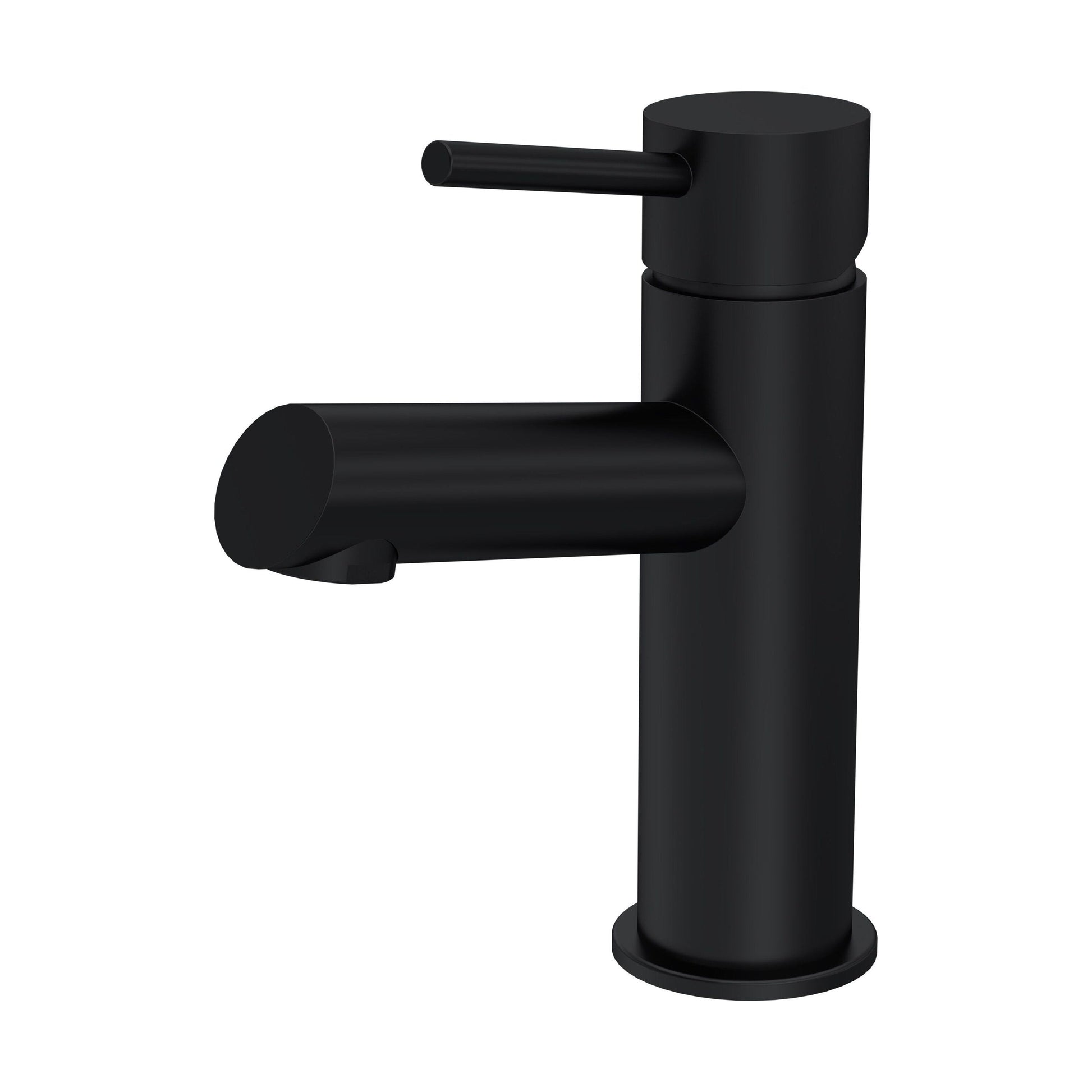 [BTE405] Wetley Minimalist Round Mono Basin Mixer Tap & Push Button Waste - Choice of Finish - Cutout