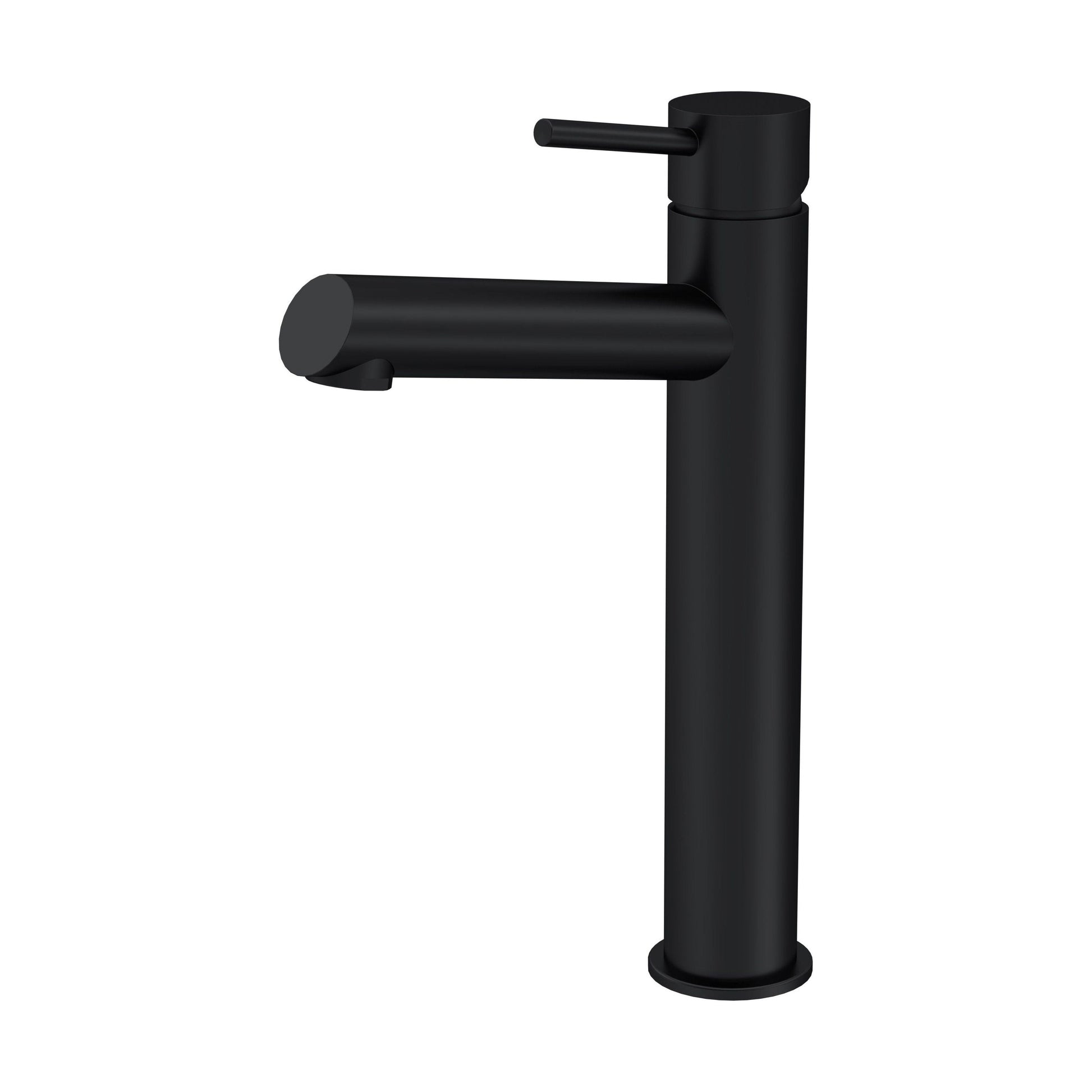 [BTE470] Wetley Minimalist Round Tall Mono Basin Mixer Tap - Choice of Finish - Cutout