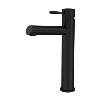 [BTE470] Wetley Minimalist Round Tall Mono Basin Mixer Tap - Choice of Finish - Cutout