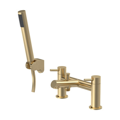 [BTE804] Wetley Round Minimalist Bath Shower Mixer Tap with Shower Kit - Choice of Finish - Cutout