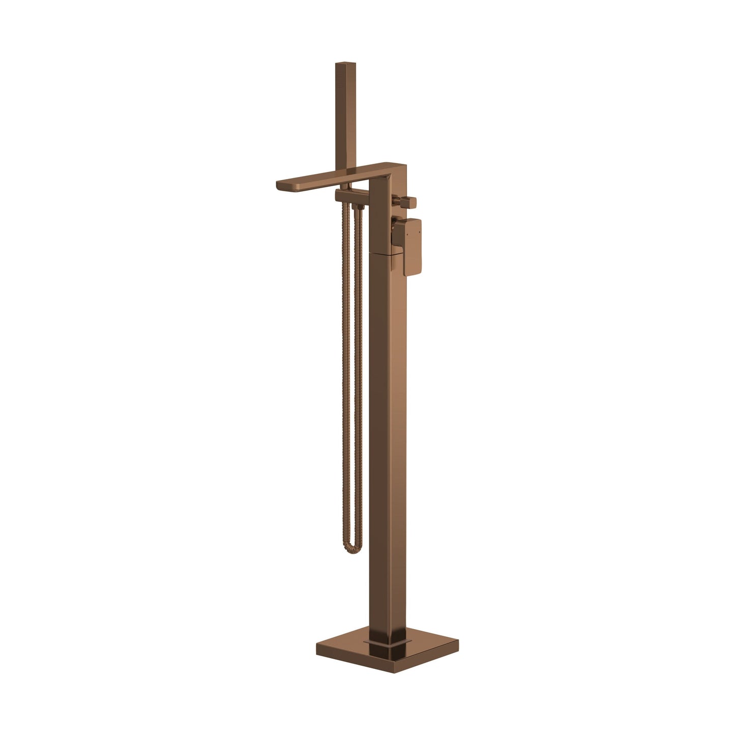 [BTEM1521] Swinscoe Contemporary Square Freestanding Bath Shower Mixer Tap with Kit - Choice of Colour - Cutout
