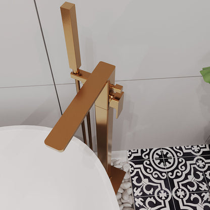 [BTEM1521] Swinscoe Contemporary Square Freestanding Bath Shower Mixer Tap with Kit - Choice of Colour - Lifestyle 2