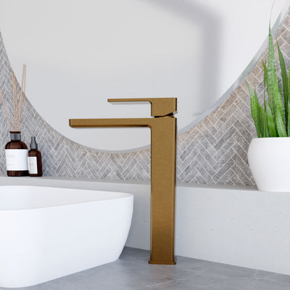 [BTEM1570] Square High-Rise Mono Basin Mixer Tap - Matt Black - Lifestyle 3
