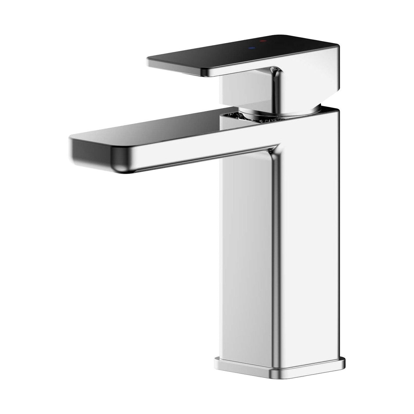 [BTEM305EC] Square Eco Mono Basin Mixer Tap & Push Button Waste - Chrome - Cutout