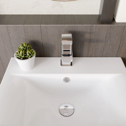 [BTEM315] Square Mini Mono Basin Mixer Tap & Push Button Waste - Chrome - Lifestyle 2