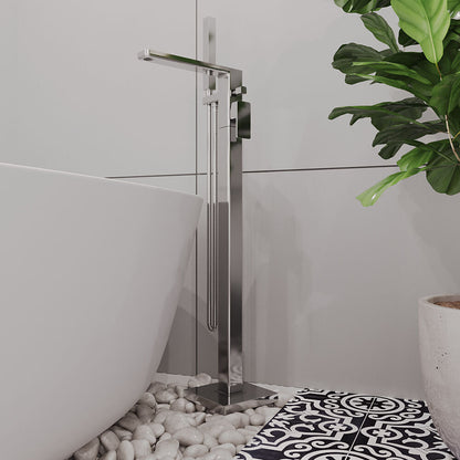 [BTEM321] Swinscoe Contemporary Square Freestanding Bath Shower Mixer Tap with Kit - Choice of Colour - Lifestyle 1