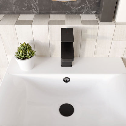 [BTEM405] Swinscoe Square Mono Basin Mixer Tap with Push Button Waste – Choice of Finish - Lifestyle 2