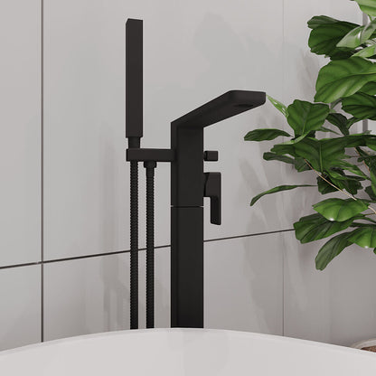 [BTEM421] Swinscoe Contemporary Square Freestanding Bath Shower Mixer Tap with Kit - Choice of Colour - Lifestyle 3