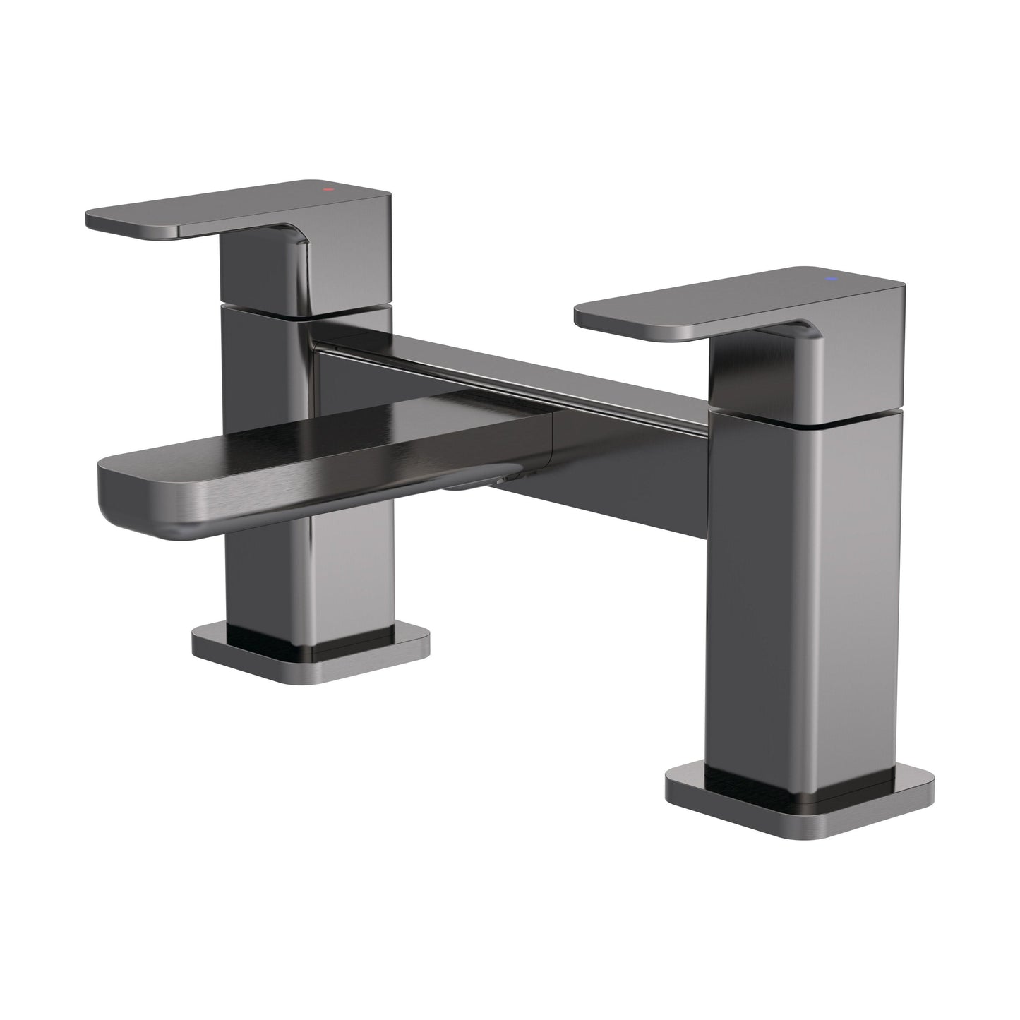 [BTEM703] Swinscoe Dual Lever Square Deck Mounted Bath Filler Tap – Choice of Finish - Cutout