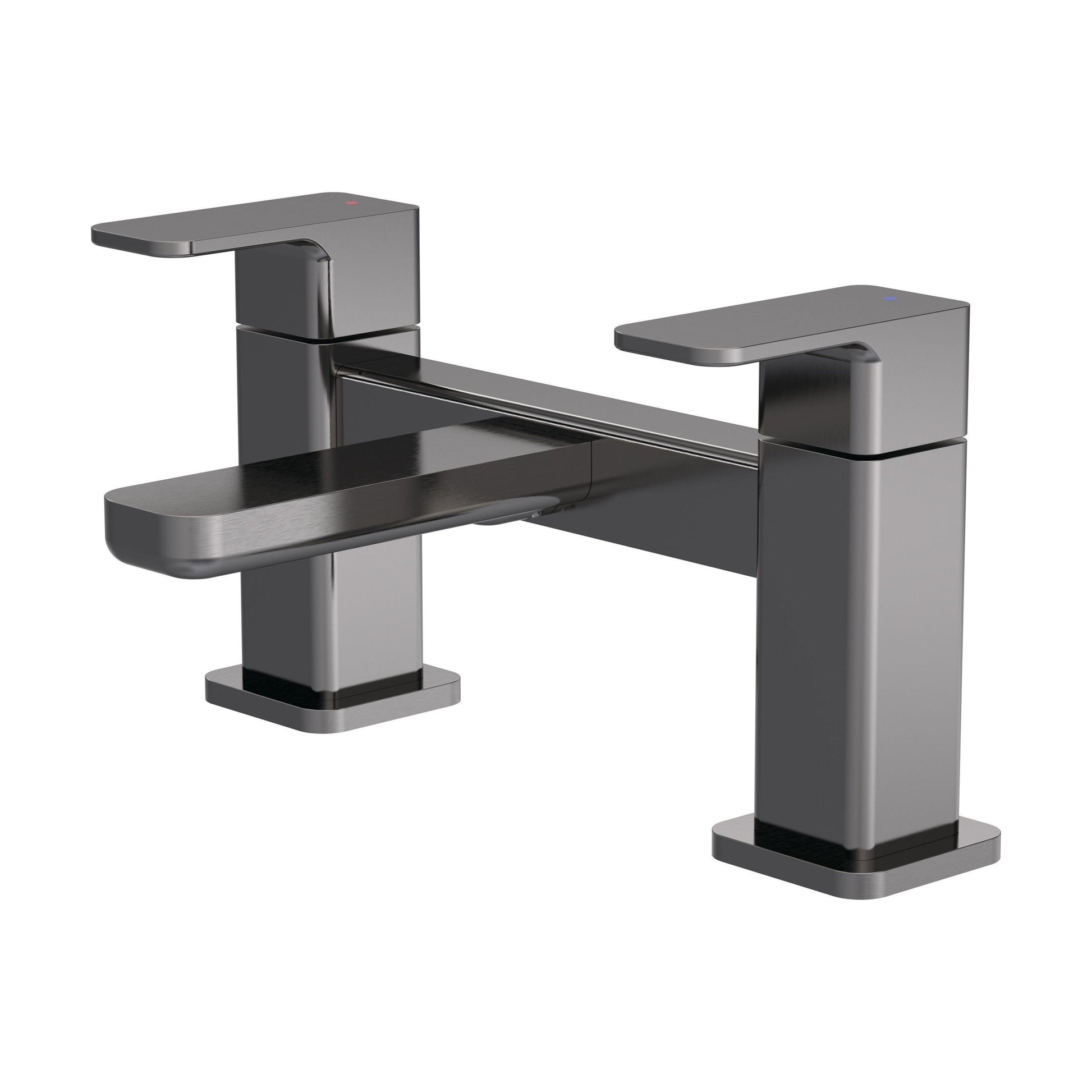 [BTEM703] Swinscoe Dual Lever Square Deck Mounted Bath Filler Tap – Choice of Finish - Cutout