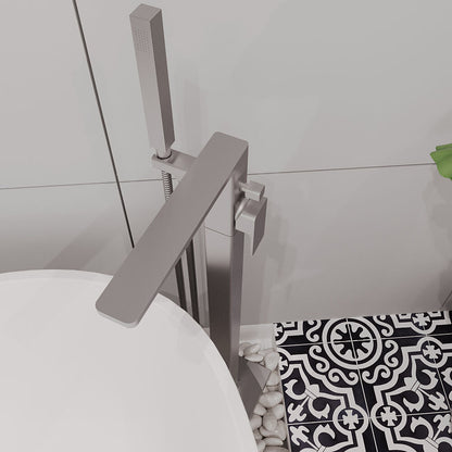 [BTEM721] Swinscoe Contemporary Square Freestanding Bath Shower Mixer Tap with Kit - Choice of Colour - Lifestyle 2