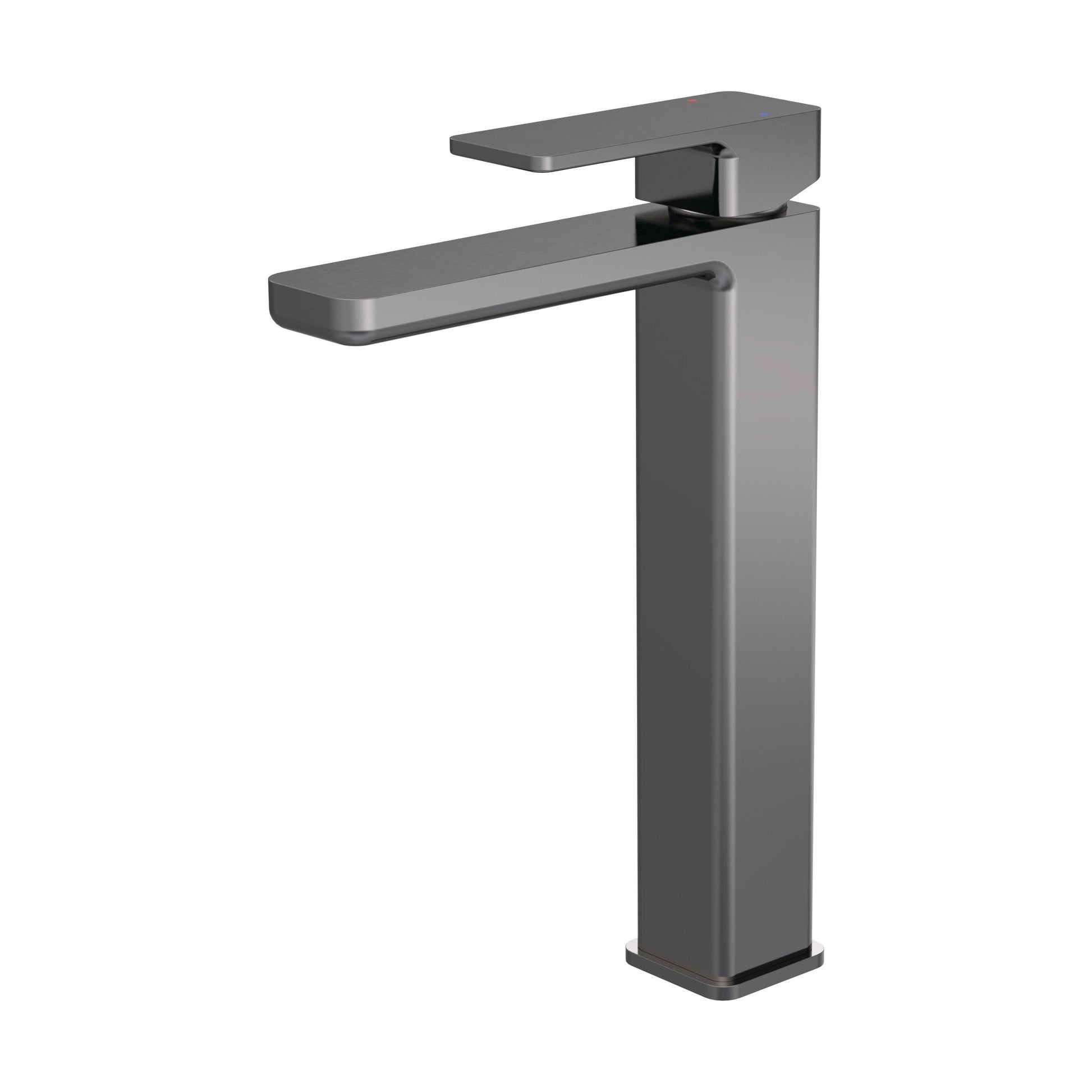 [BTEM770] Square High-Rise Mono Basin Mixer Tap - Matt Black - Cutout