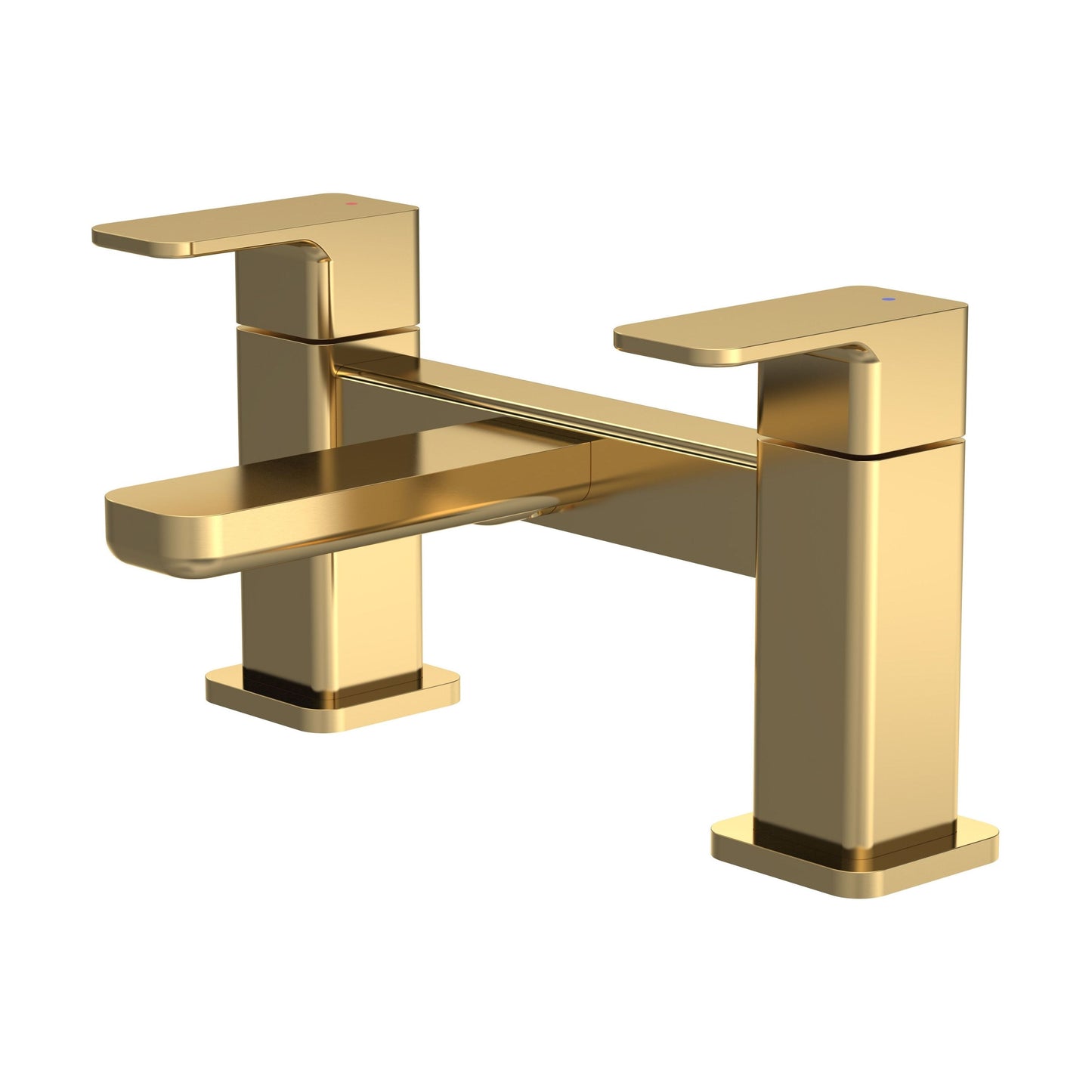 [BTEM803] Swinscoe Dual Lever Square Deck Mounted Bath Filler Tap – Choice of Finish - Cutout