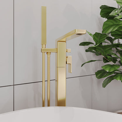 [BTEM821] Swinscoe Contemporary Square Freestanding Bath Shower Mixer Tap with Kit - Choice of Colour - Lifestyle 3