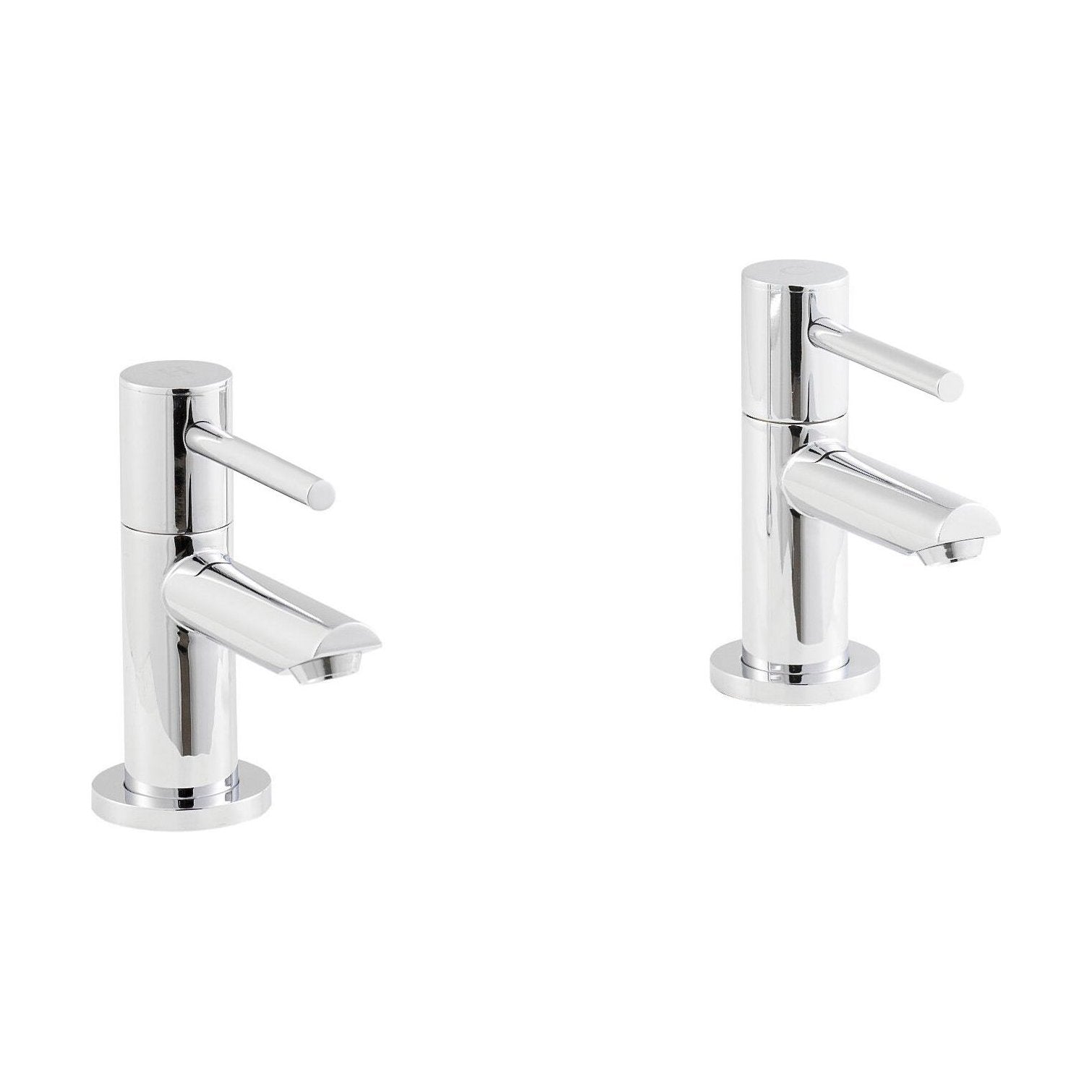 [BTEV311] Balterley Evian Round Lever Basin Taps - Chrome - Cutout
