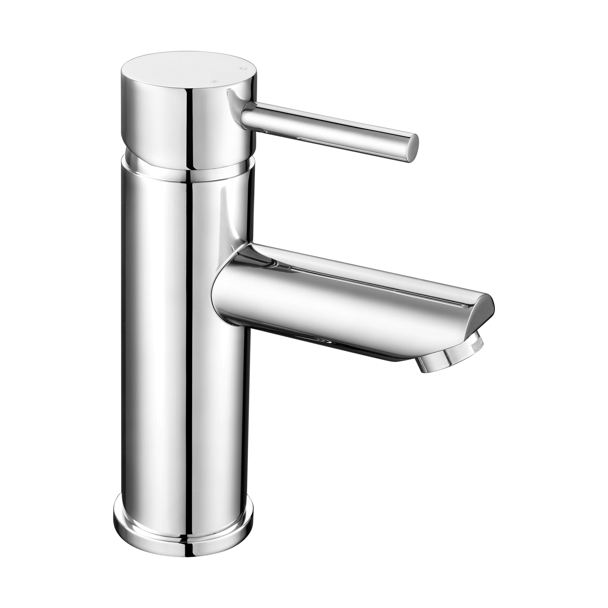 [BTEV318] Balterley Evian Minimalist Round Mono Basin Mixer Tap & Push Button Waste - Chrome - Cutout
