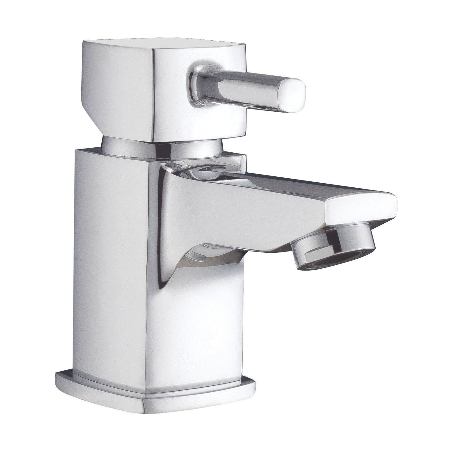 [BTFA305] Contemporary Single Lever Mono Basin Mixer Bathroom Sink Tap with Push Button Waste - Chrome - Cutout
