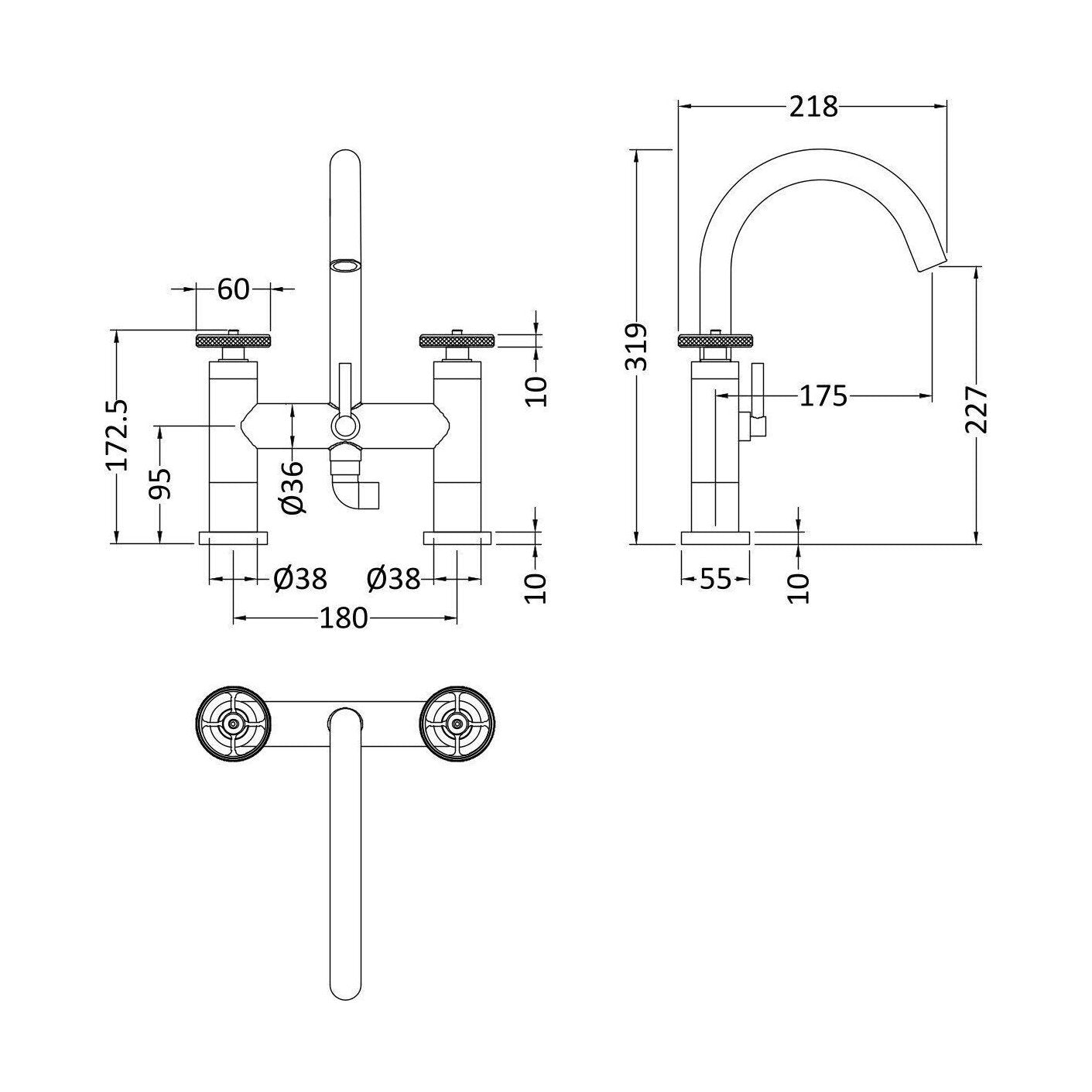 [BTIW354] Industrial Deck Mounted BSM - Technical Drawing
