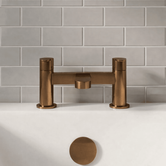 [BTPR1503] Consall Round Dual Lever Deck Mounted Bath Filler Tap - Choice of Finish - Silo