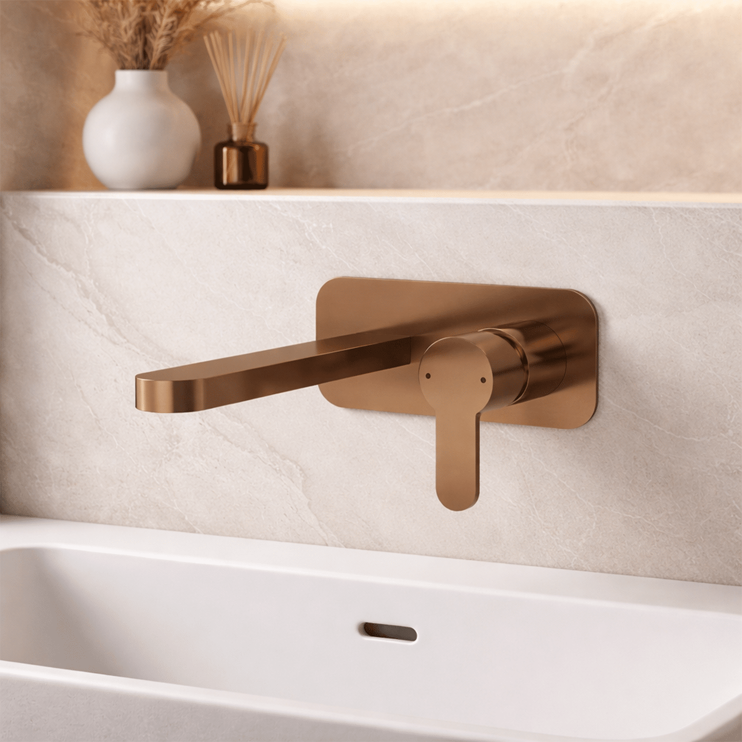 [BTPR1528] Consall Round Wall Mounted Basin Tap - Choice of Finish - Silo