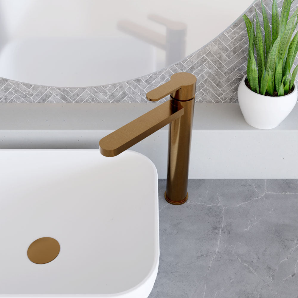 [BTPR1570] Consall Round High-Rise Mono Basin Mixer Tap, 290 x 52 x 187mm - Choice of Finish - Lifestyle 2