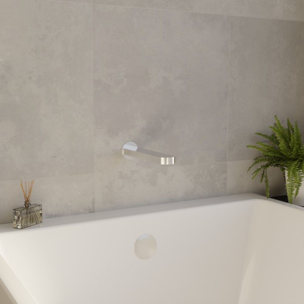 [BTPR300] Balterley Pride Contemporary Bathroom Round Wall Mounted Bath Spout, 45mm, Chrome - Lifestyle 3