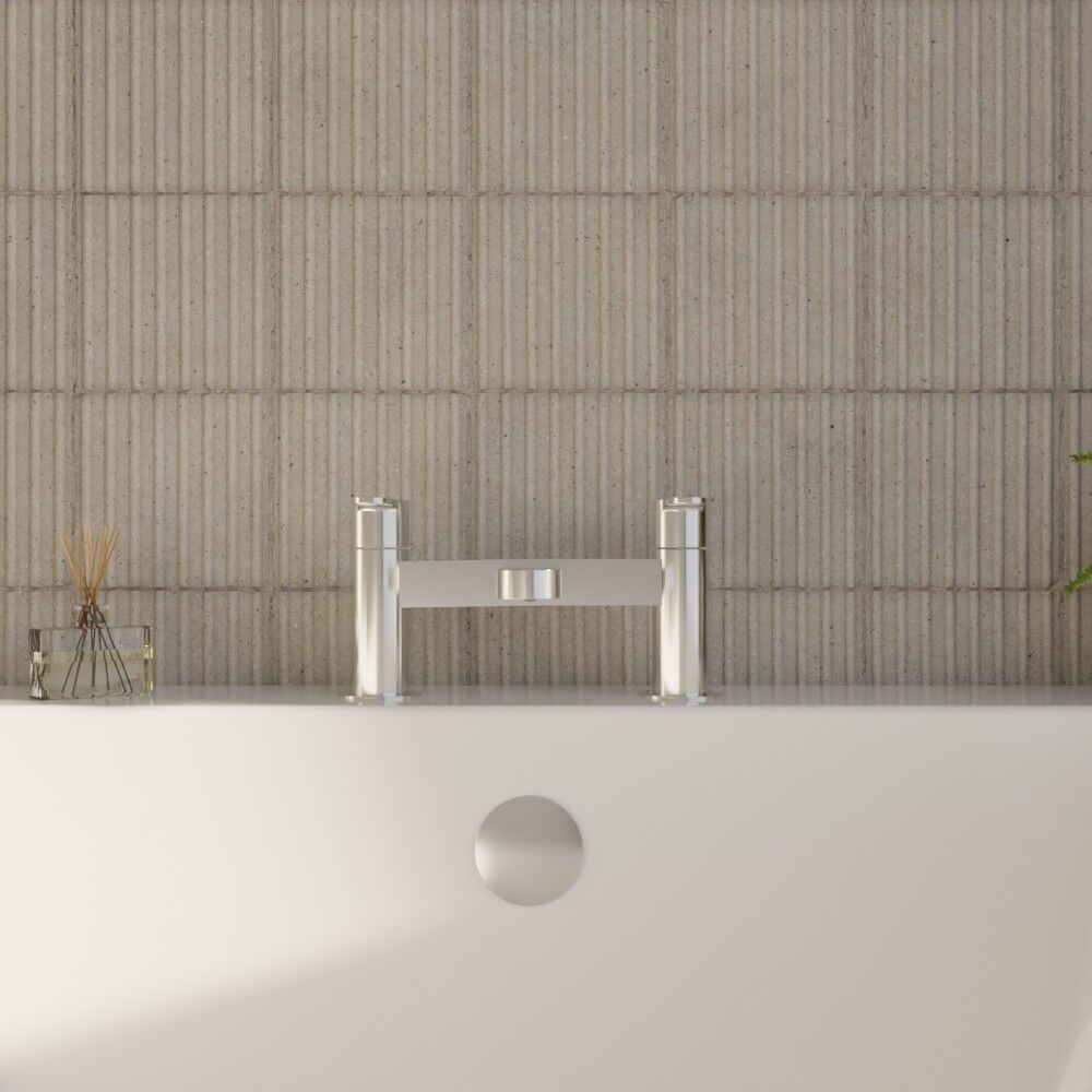 [BTPR303] Consall Round Dual Lever Deck Mounted Bath Filler Tap - Choice of Finish - Lifestyle 1