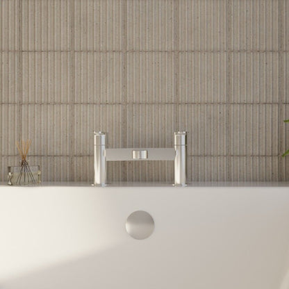 [BTPR303] Consall Round Dual Lever Deck Mounted Bath Filler Tap - Choice of Finish - Lifestyle 1