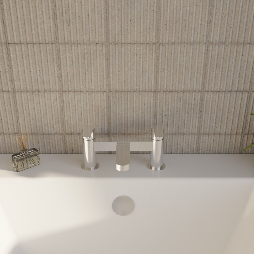 [BTPR303] Consall Round Dual Lever Deck Mounted Bath Filler Tap - Choice of Finish - Lifestyle 2