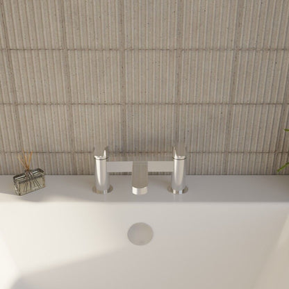[BTPR303] Consall Round Dual Lever Deck Mounted Bath Filler Tap - Choice of Finish - Lifestyle 2