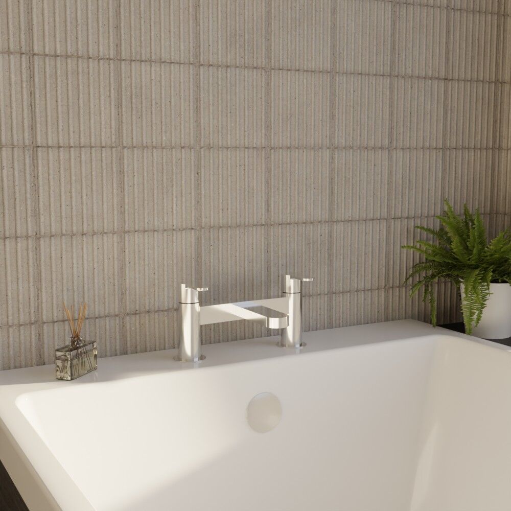 [BTPR303] Consall Round Dual Lever Deck Mounted Bath Filler Tap - Choice of Finish - Lifestyle 3