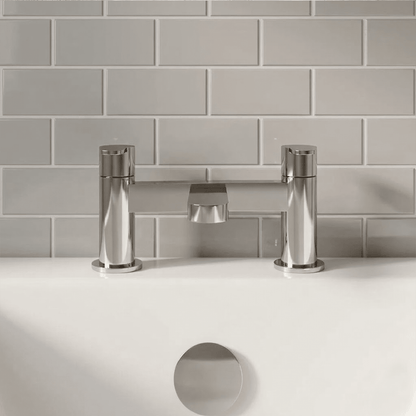 [BTPR303] Consall Round Dual Lever Deck Mounted Bath Filler Tap - Choice of Finish - Silo