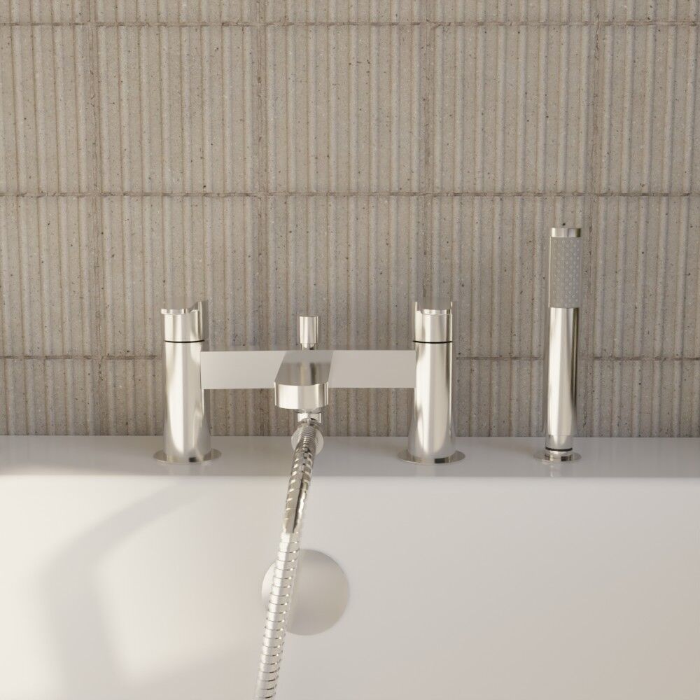 [BTPR304] Balterley Pride Contemporary Bathroom Round Wall Mounted Bath Shower Mixer Tap, 45mm, Chrome - Lifestyle 1