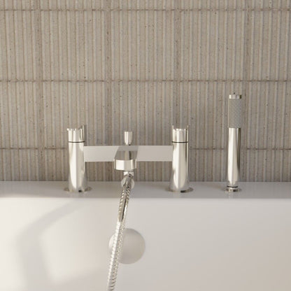 [BTPR304] Balterley Pride Contemporary Bathroom Round Wall Mounted Bath Shower Mixer Tap, 45mm, Chrome - Lifestyle 1