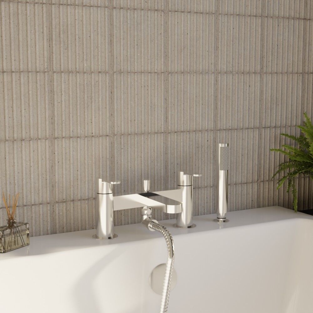 [BTPR304] Balterley Pride Contemporary Bathroom Round Wall Mounted Bath Shower Mixer Tap, 45mm, Chrome - Lifestyle 3
