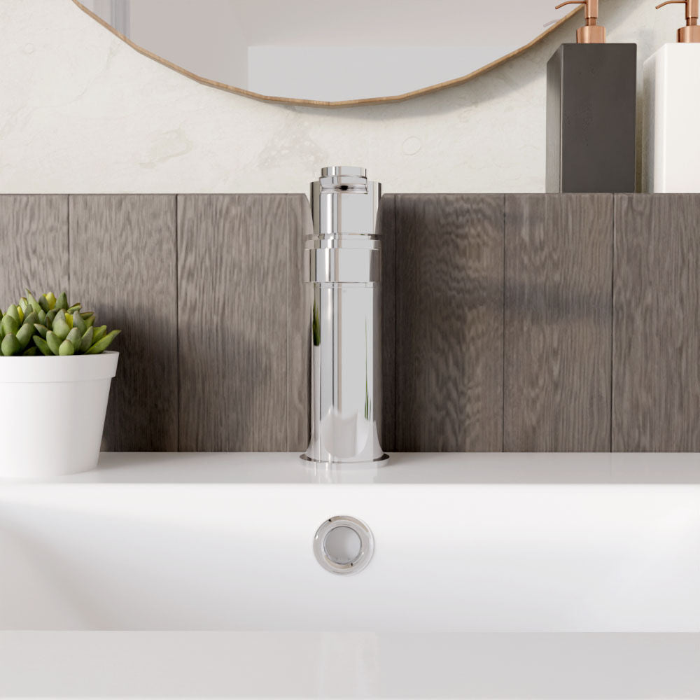 [BTPR305EC] Balterley Pride Round Eco Mono Basin Mixer Tap & Push Button Waste - Chrome - Lifestyle 1
